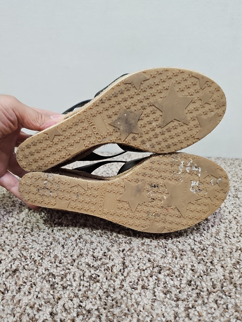 JIMMY CHOO PRISMA VACHETTA CORK WEDGE SANDALS BFPM-07-204 - Picture 10 of 12
